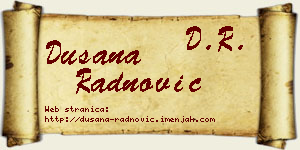 Dušana Radnović vizit kartica